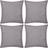vidaXL 130909 4-Pack Cushion Cover Grey (80x80cm)