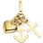 Scrouples Faith Love Hope Charm - Gold