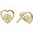 Lund Copenhagen Marguerite Earrings - Gold/White
