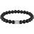 HUGO BOSS Beads Bracelet - Silver/Onyx