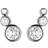 Dyrberg/Kern Lini Earrings - Silver/Transparent