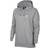 Nike Essential Fleece Pullover Hoodie Women - Dark Grey Heather/Matte Silver/White