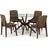 Julian Bowen Chelsea Kensington Round Marco Dining Set 120cm 5pcs