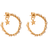 Lily and Rose Capella Hoop Earrings - Gold/Transparent