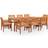 vidaXL 278900 Matgrupp, 1 Bord inkl. 8 Stolar