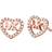 Michael Kors Precious Pavé Heart Logo Earrings - Rose Gold/Transparent