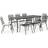 vidaXL 46633 Matgrupp, 1 Bord inkl. 8 Stolar