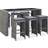vidaXL 49561 Bargrupp, 1 Bord inkl. 6 Stolar