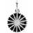 Lund Copenhagen Marguerite Pendant - Silver/Black