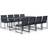 vidaXL 44445 Matgrupp, 1 Bord inkl. 8 Stolar