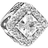 Pandora Geomatric Radiance Charm - Silver/Transparent