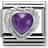 Nomination Composable Classic Link Heart Shaped Faceted Charm - Silver/Purple