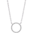 Joanli Nor Anna Circle Necklace - Silver/Transparent