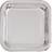 Unique Party Paper Plates Square Silver 8-pack