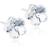 Blomdahl Flower Earrings - White/Transparent