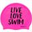 Buddyswim Live Love Swim Silicone Cap Sr