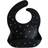 Mushie Silicone Baby Bib Numbers Black