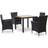 vidaXL 46025 Matgrupp, 1 Bord inkl. 4 Stolar