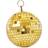 Rice Medium Round Disco Ball Gold Juldekoration