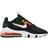 NIKE Air Max 270 React - Black/White/Green Strike/Flash Crimson