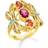 Thomas Sabo Dragonfly Ring - Gold/Multicolour