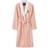 Lexington Cotton Velour Contrast Robe Unisex - Pink/White