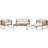 Beliani Bermuda Loungeset, 1 Bord inkl. 2 Stolar & 1 Soffor