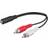 Goobay 2RCA - 3.5 mm Adapter M-F 0.2m
