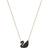 Swarovski Iconic Swan Pendant Necklace - Rose Gold/Black