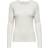 Only Natalia L/S Rib Pullover Knt White Female