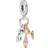 Pandora Harry Potter/Glasses/Nimbus 2000 & Lightning Bolt Dangle Charm - Silver/Gold/Rose Gold