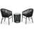 vidaXL 48138 Caféset, 1 Bord inkl. 2 Stolar