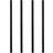 Papstar Pure Cocktail Straws Black 500-pack