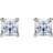 Swarovski Attract Pierced Earrings - Silver/White