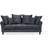 Beliani Bornholm Grey Sofa 197cm 3 Seater