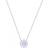 Swarovski Sparkling Dance Round Necklace - Silver/Blue/White