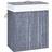 vidaXL Bamboo Laundry Basket Grey 83 L