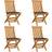 vidaXL 3062568 pack-4 Havestol