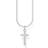 Thomas Sabo Cross Pavé Necklace - Silver/White