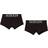 Calvin Klein Bold Logo Boys Boxer Trunks 2-pack - Black/Silver