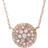 Fossil Disc Pendant Necklace - Rose Gold/Multicolour