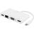 Deltaco USB C-HDMI/VGA/RJ45/USB A M-F 0.2m