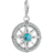 Thomas Sabo Compass Charm - Silver/Turquoise/White