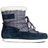 Moon Boot Far Side Low Fur Tartan - Navy Blue