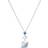 Swarovski Dazzling Swan Necklace - Silver/Blue/White