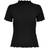 Only High Neck Short Sleeved Top - Black/Black