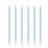 PartyDeco Decor Plain Birthday Candles Light Blue 12-pack