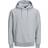 Jack & Jones Plain Hoodie - Grey/Light Grey Melange