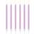 PartyDeco Decor Cake Candle Light Purple 12-pack