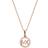 Michael Kors Precious Pavé Logo Charm Necklace - Rose Gold/White